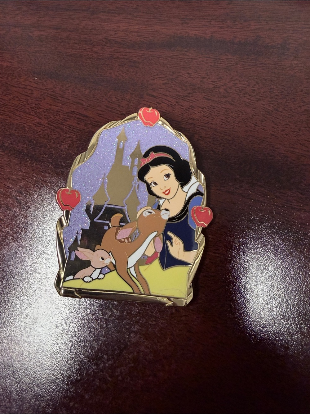 Disney Snow White Enamel Pin in Purple, Yellow, Black, Red